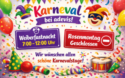 Geänderte Öffnungszeiten an Karneval